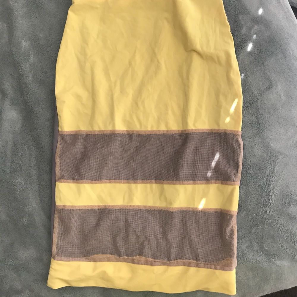 Yellow Nude Grey Body Skirt